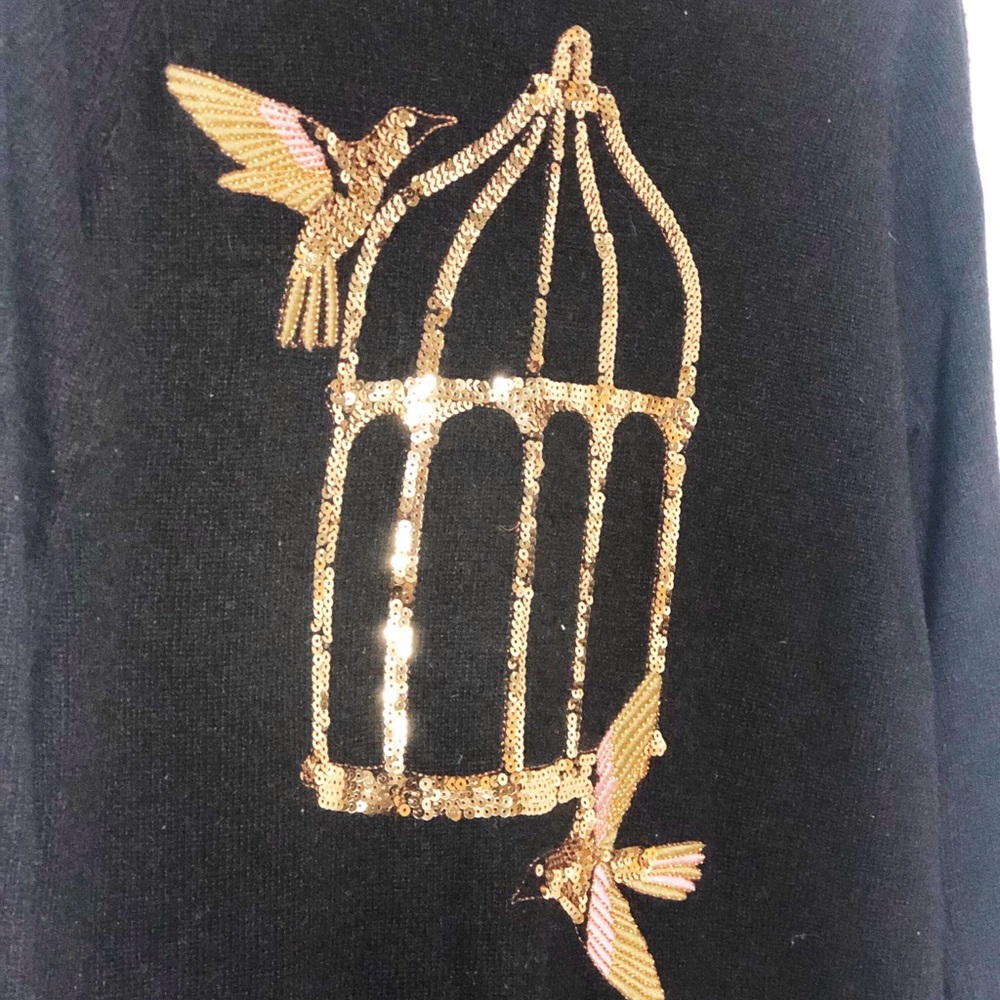 H&M Sequin Bird Cage Sweater - Picture 5 of 6